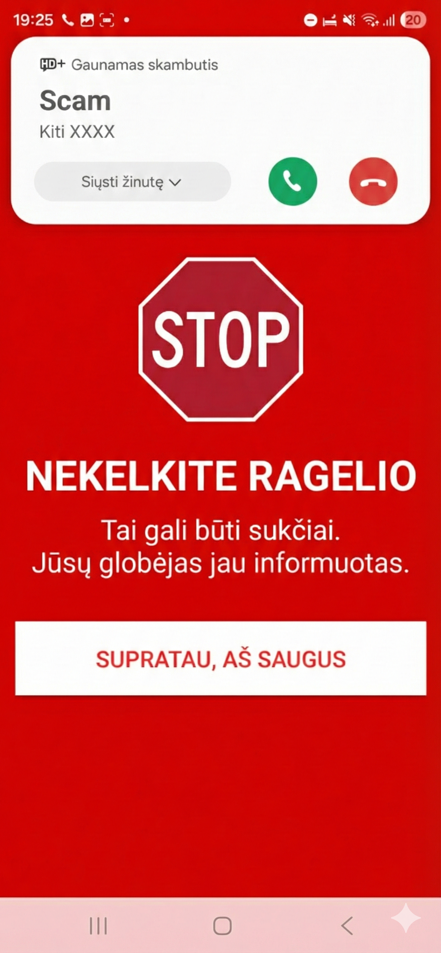 SOS mygtukas